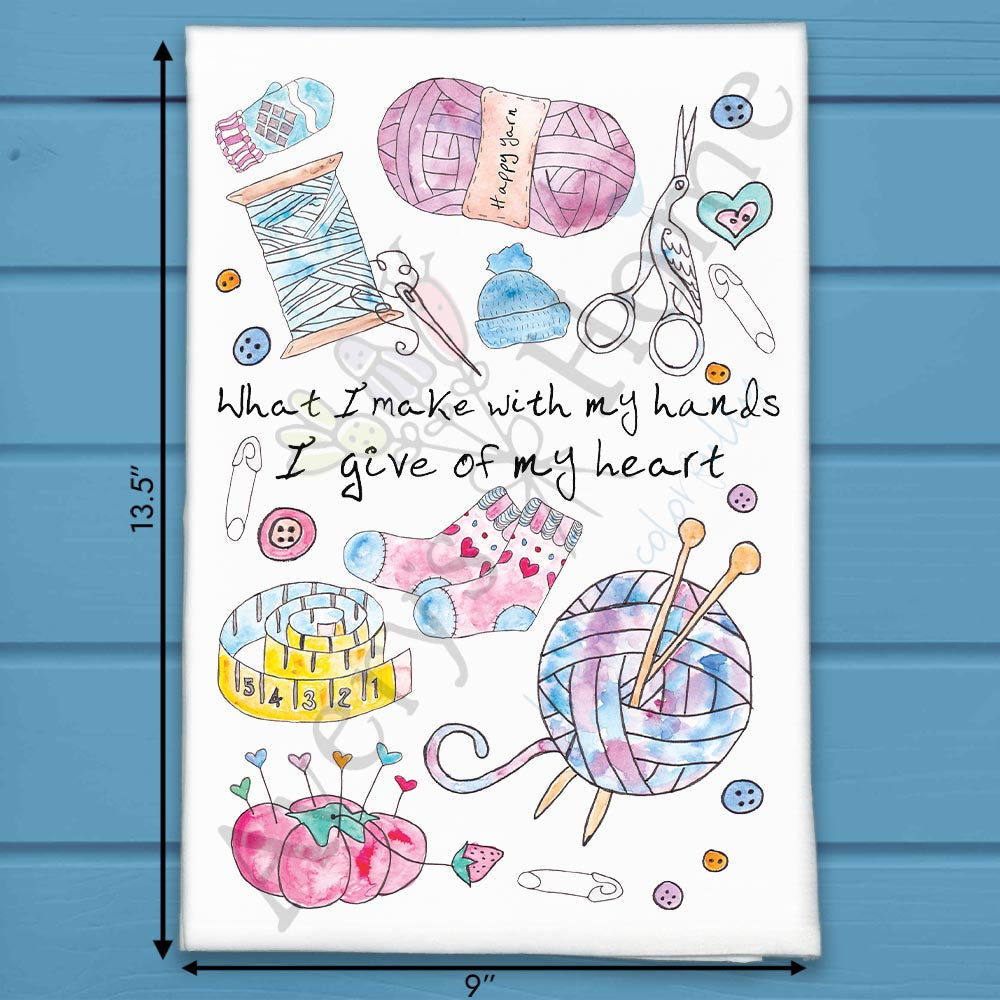 Handmade Love Language Tea Towel – Maker Gift