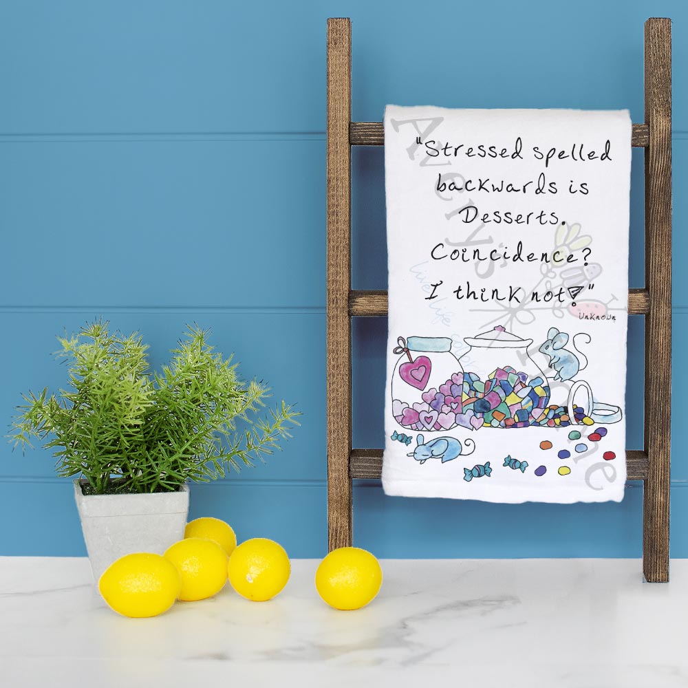 Desserts Spelled Backwards Tea Towel – Sweet Truth Humor