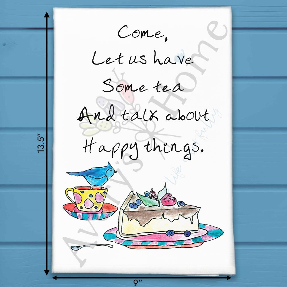 Let Us Have Tea Tea Towel – Garden Gathering Decor