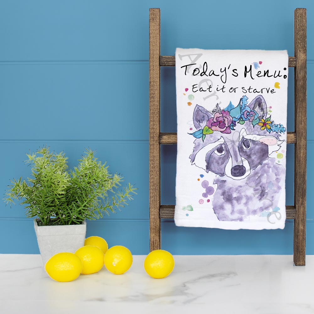 Today’s Menu Tea Towel – Lazy Kitchen Decor