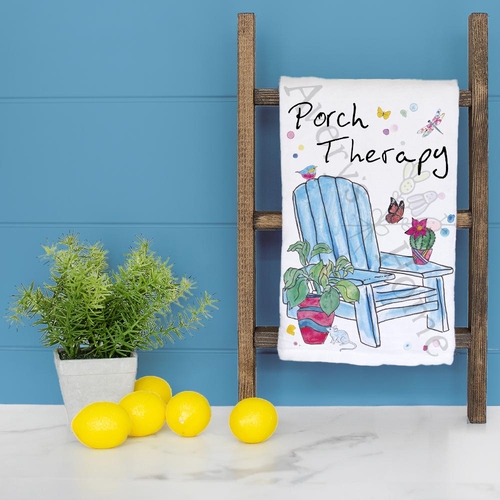Porch Therapy Tea Towel – Adirondack Lake Decor