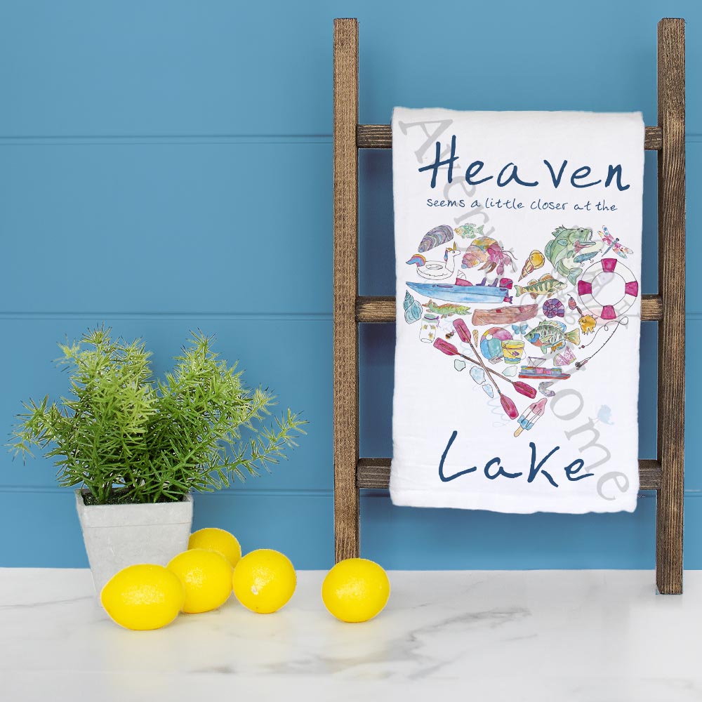 Heaven at the Lake Tea Towel – River Retreat Decor
