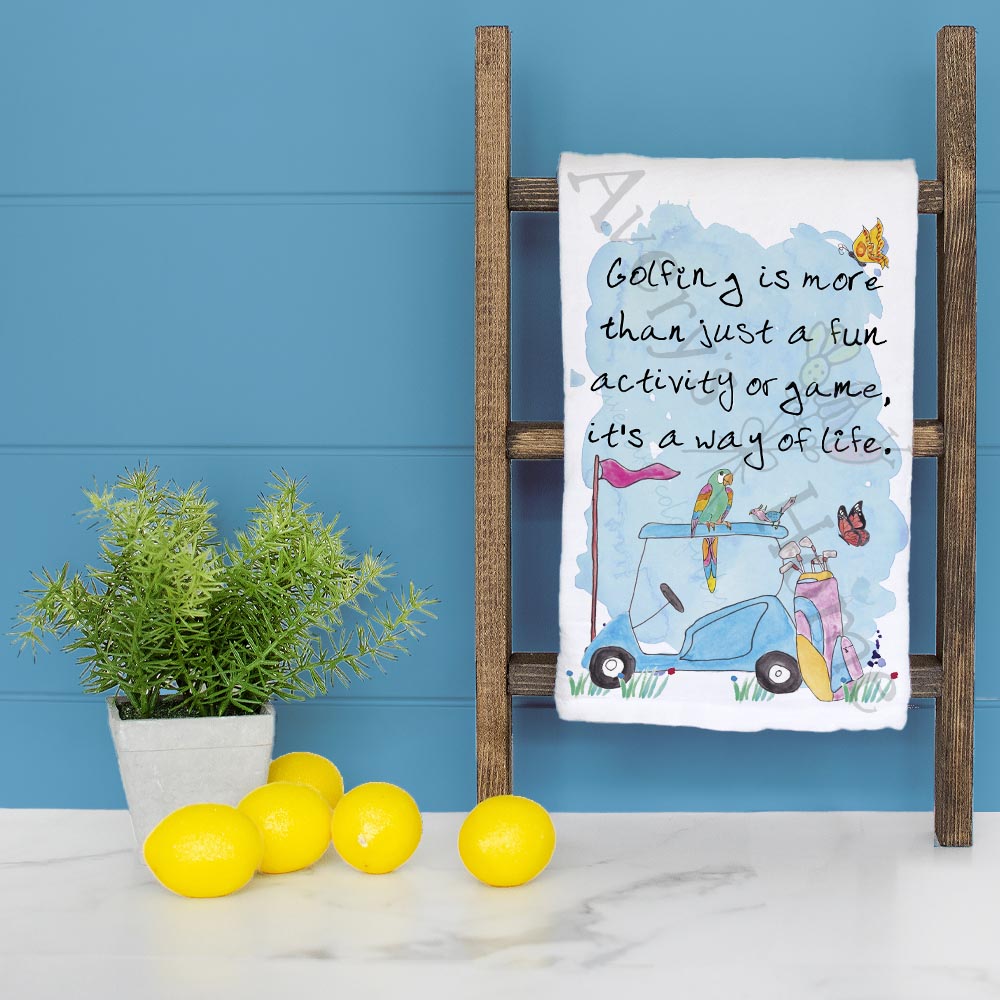 Golf Lifestyle Tea Towel – Tee Time Decor