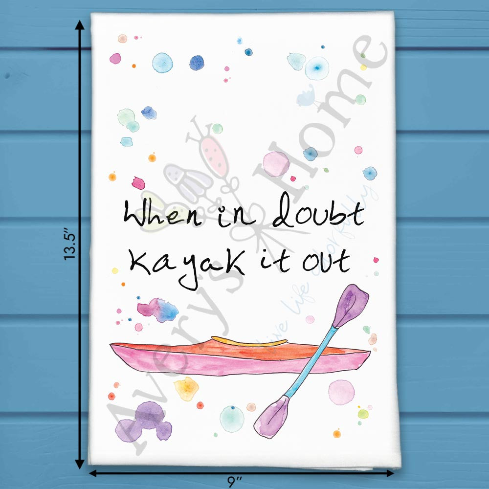 Kayaking Tea Towel – Outdoor Paddler Gift