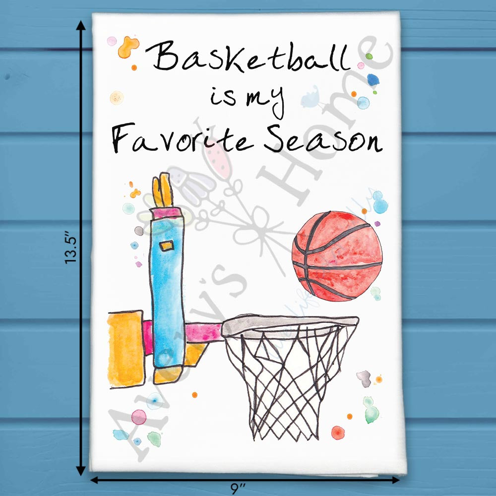 Basketball Tea Towel – Game Night Decor