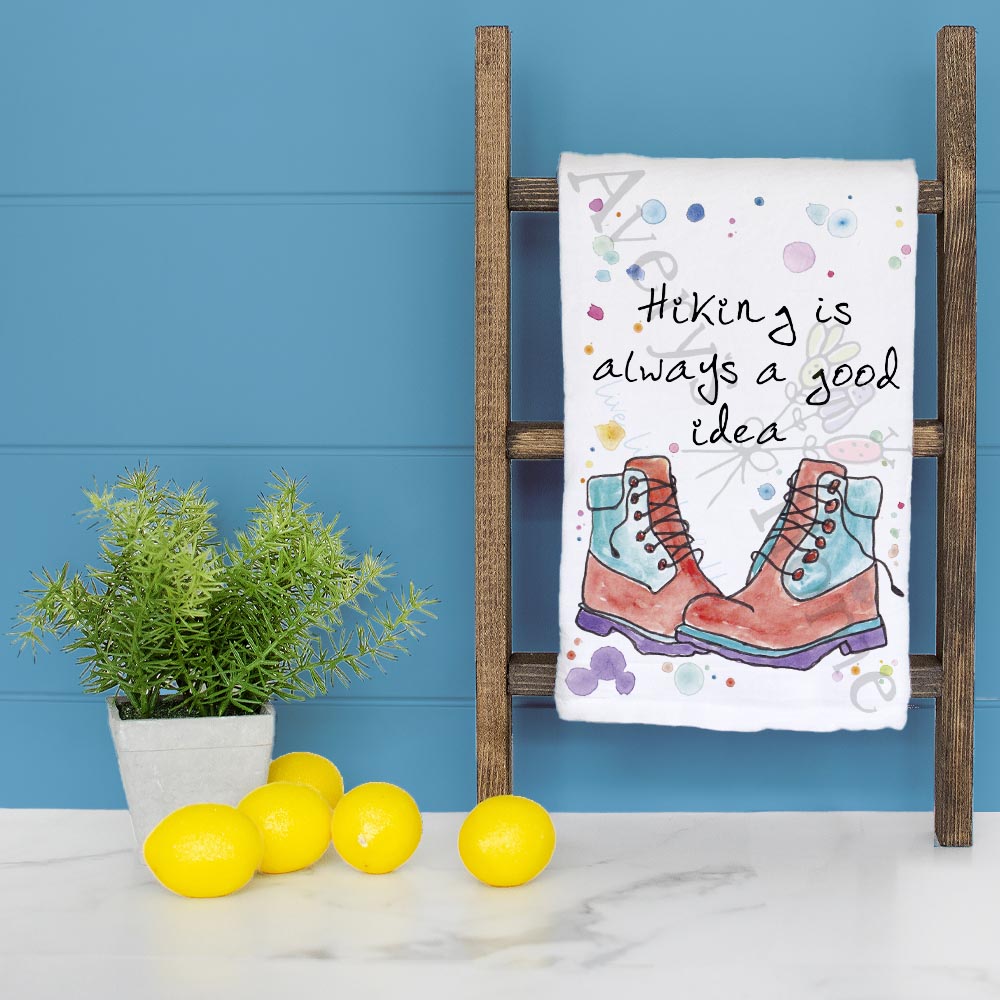 Hiking Tea Towel – Trail Adventure Decor