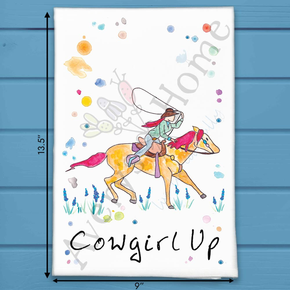 Cowgirl Tea Towel – Rodeo Western Decor