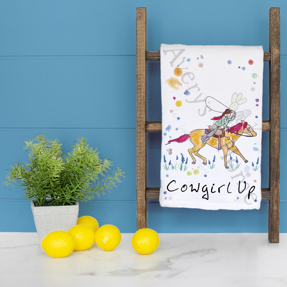 Cowgirl Tea Towel – Rodeo Western Decor