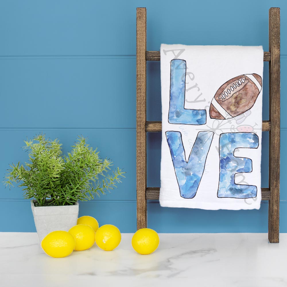 LOVE Football Tea Towel