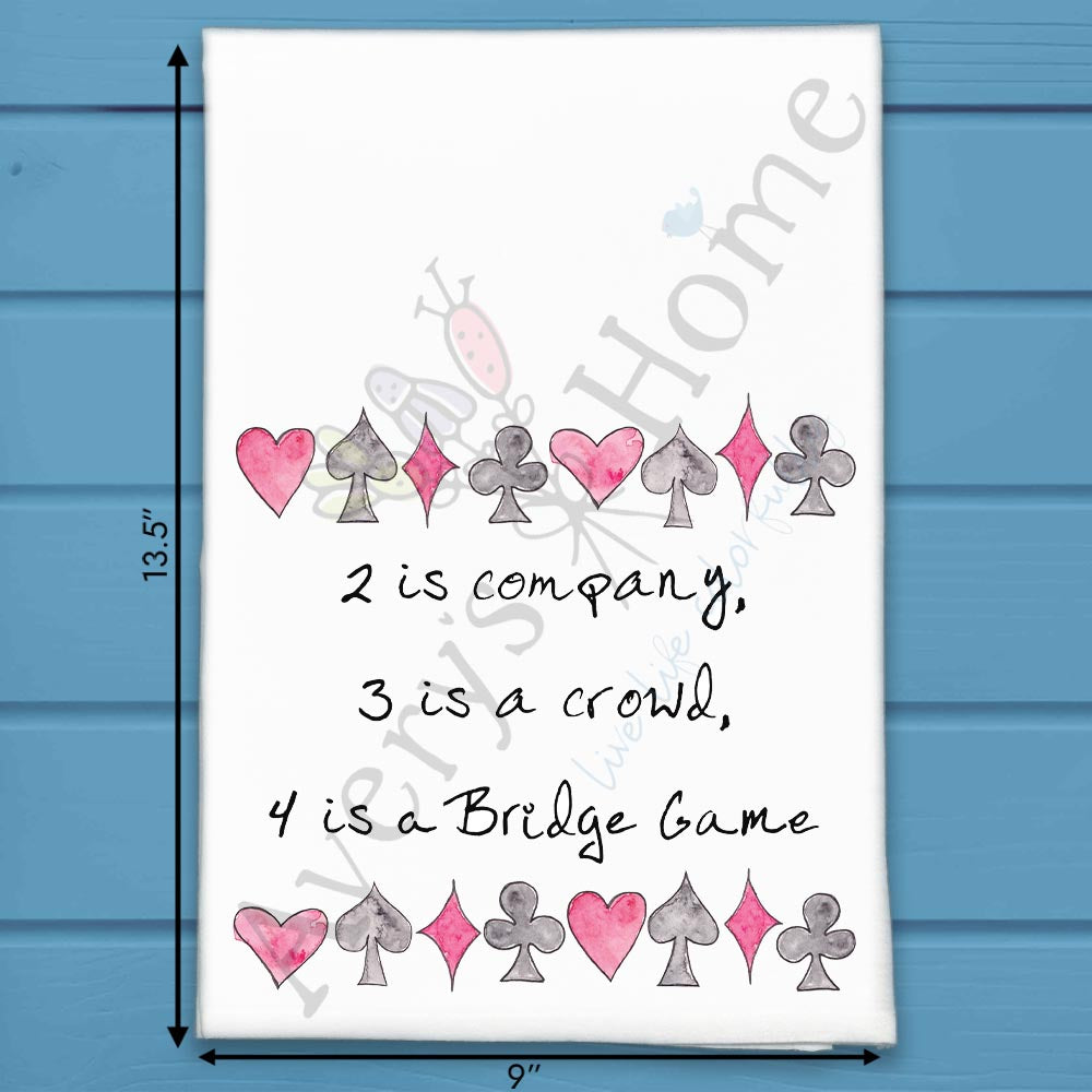 Funny Bridge Game Tea Towel – Humor Gift
