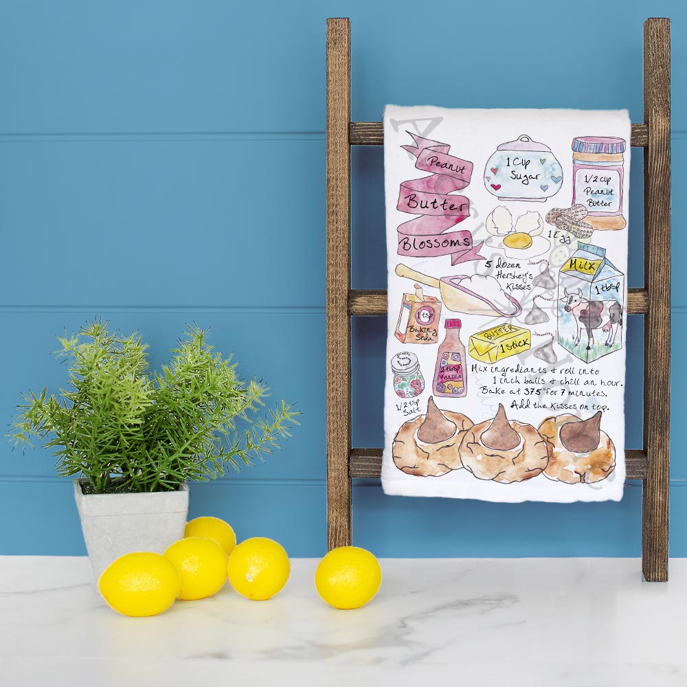 Peanut Butter Blossom Recipe Tea Towel – Hershey Hugged