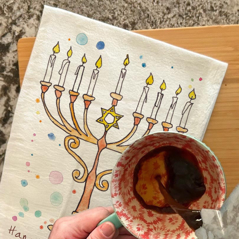 Happy Hanukkah Tea Towel – Shine Bright This Season