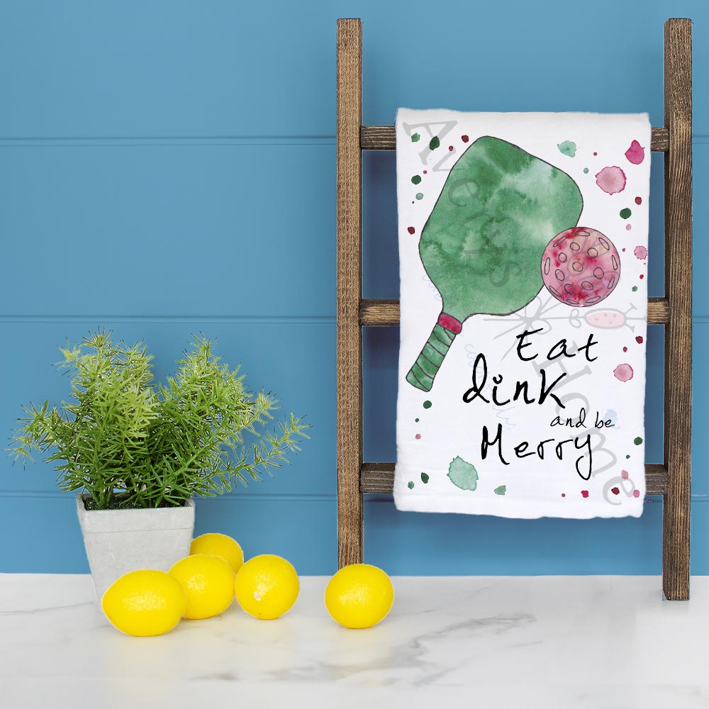 Eat, Dink & Be Merry Tea Towel – Festive Paddle Life