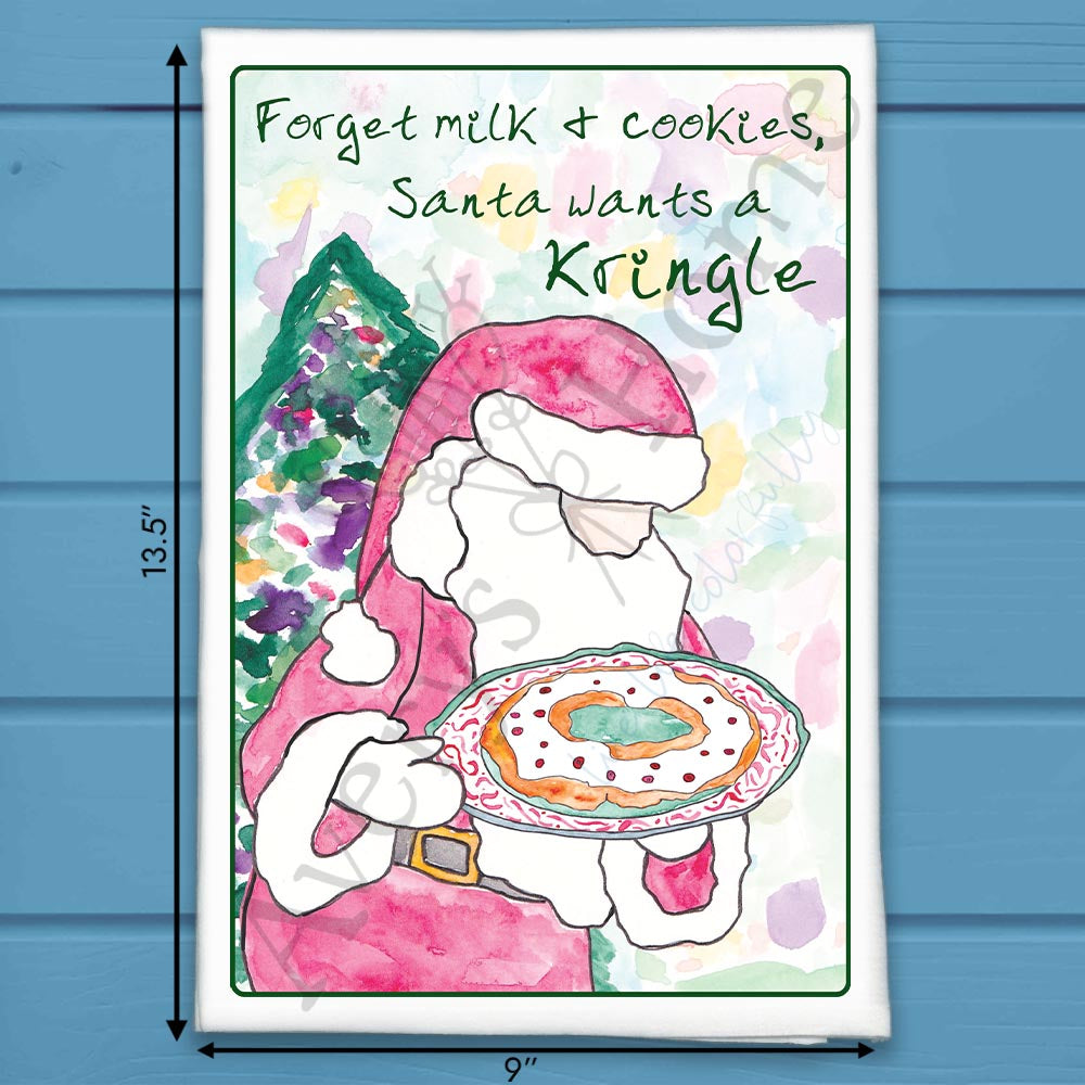 Santa Wants a Kringle Tea Towel – Sweet Holiday Mood