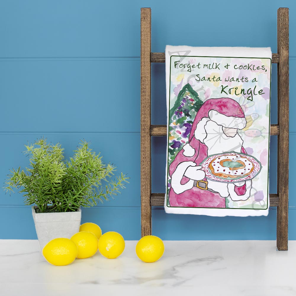 Santa Wants a Kringle Tea Towel – Sweet Holiday Mood