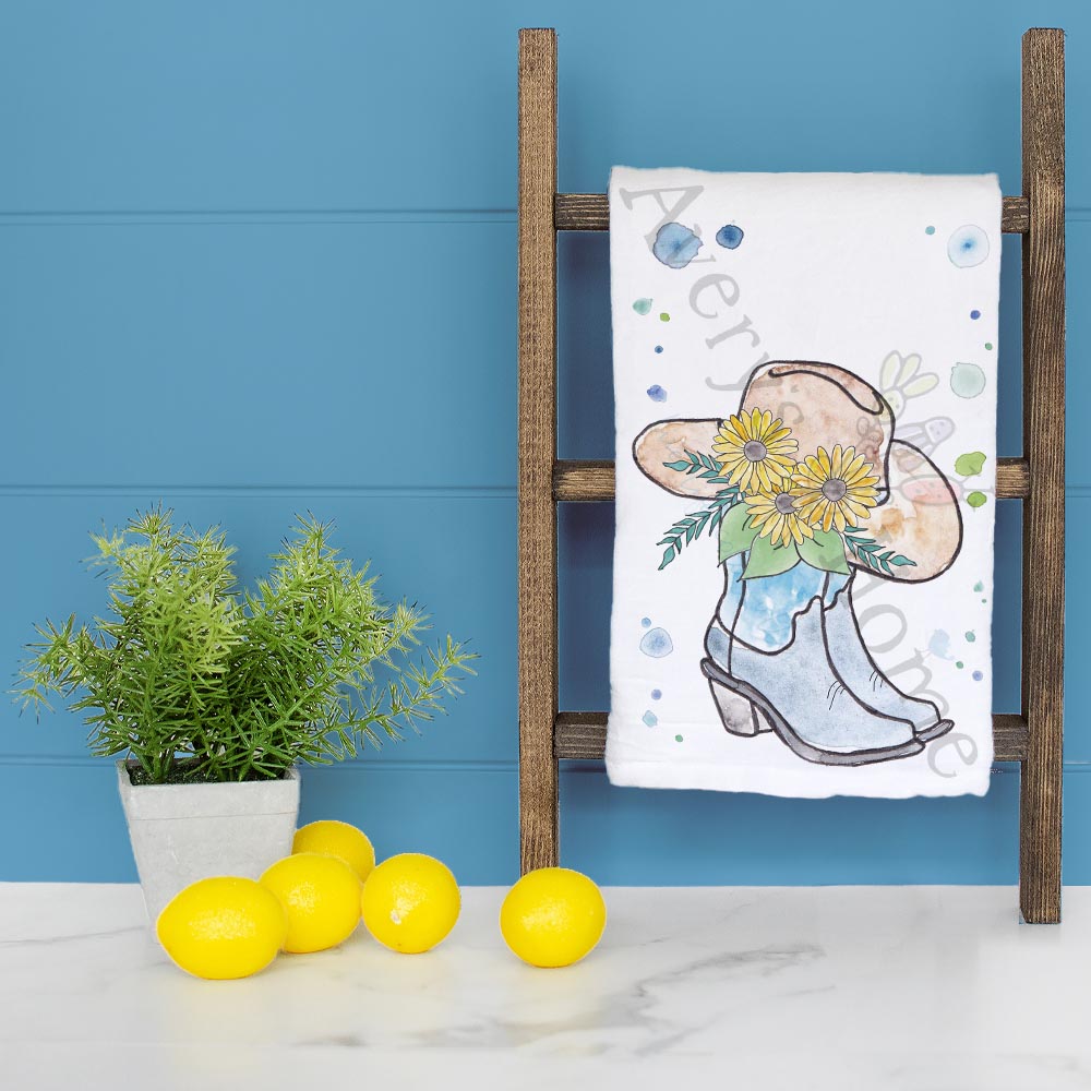 Ride Like a Cowgirl Tea Towel – Floral Grit & Grace