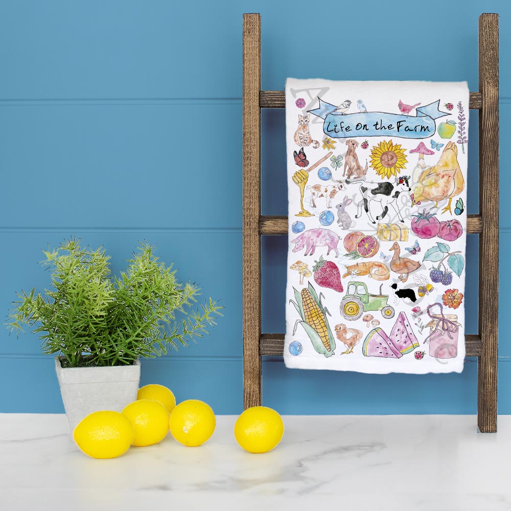 Life on the Farm Tea Towel – Ranch Dog Days