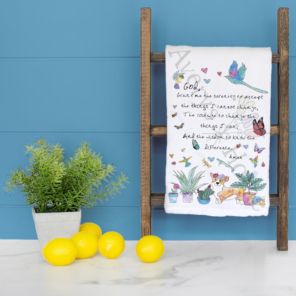 Serenity Prayer Tea Towel – Peace & Wisdom