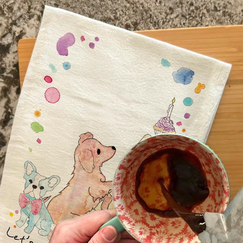 Celebrate You Birthday Tea Towel – Cake, Candles & You