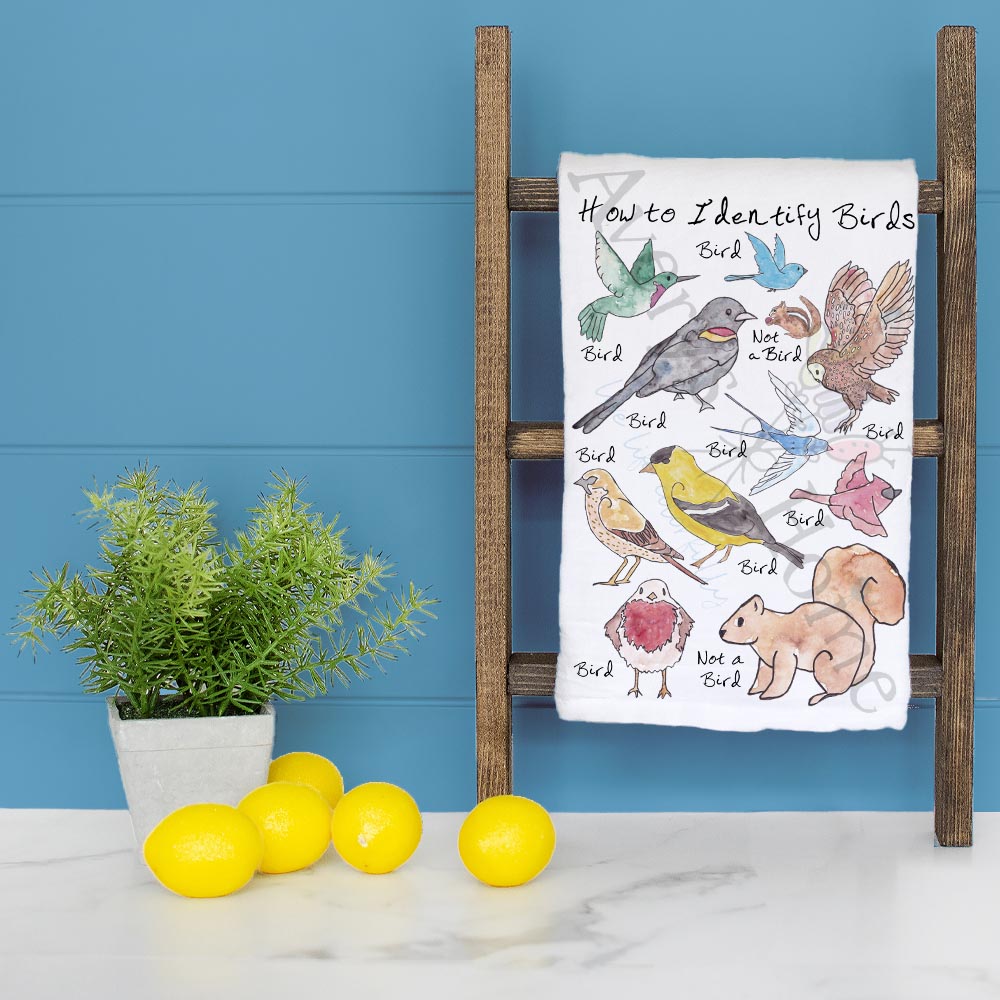 How to Identify Birds Garden Kitchen Décor Tea Towel