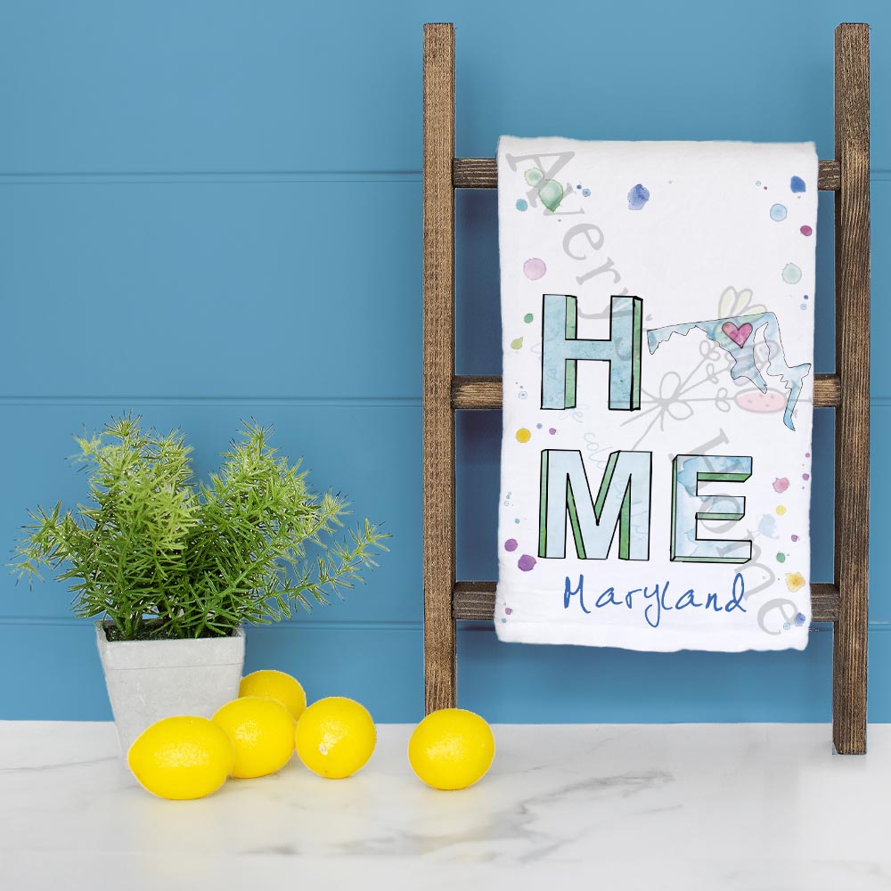 HOME in Maryland Tea Towel