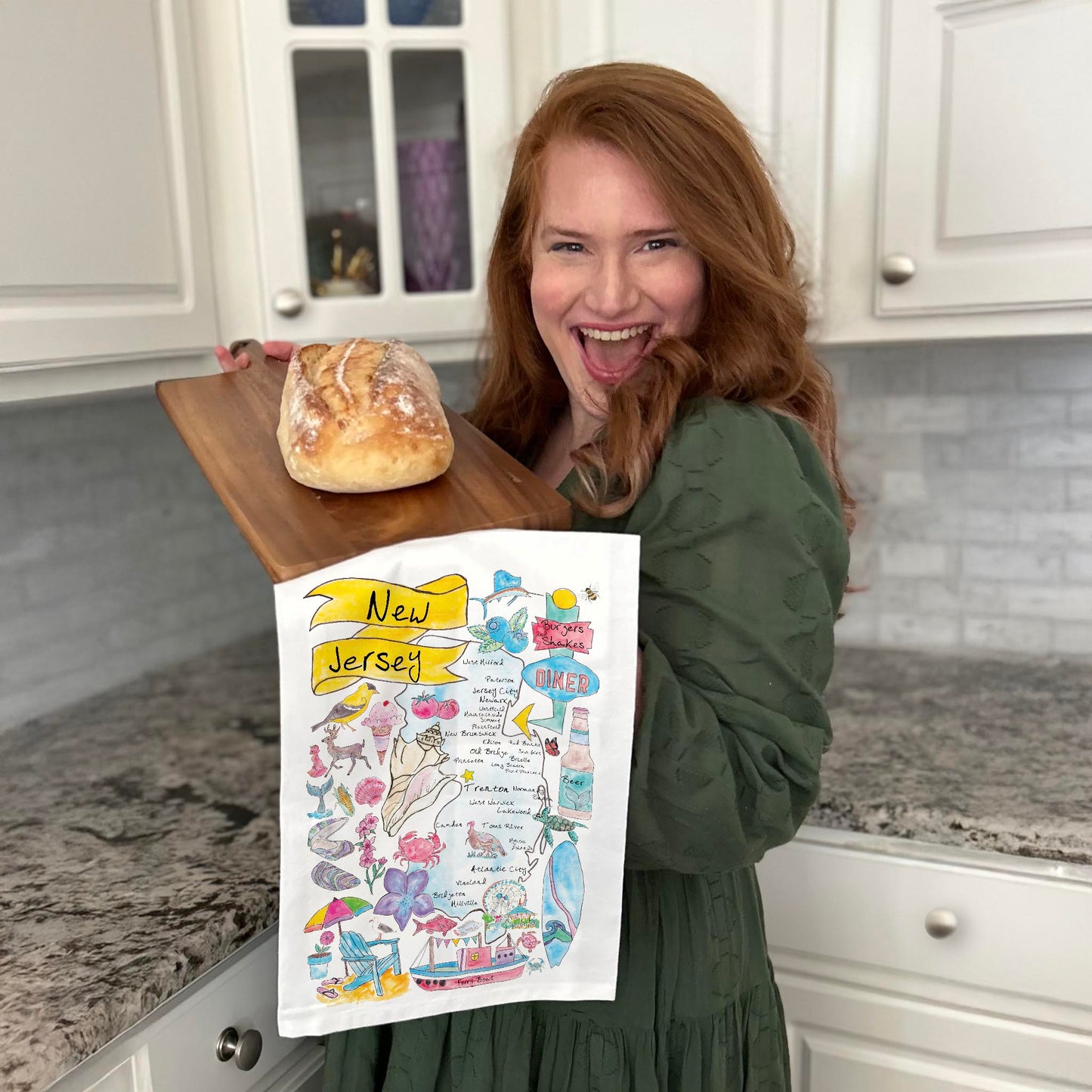 New Jersey Map Tea Towel – From Boardwalk to Brick City