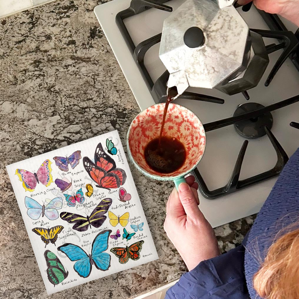 Butterflies of the USA Swedish Dishcloth – Collector Garden Decor