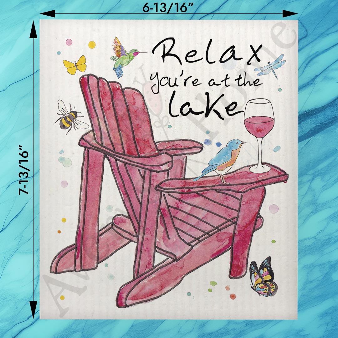 Lake Chair Relaxation Swedish Dishcloth – Dockside Decor