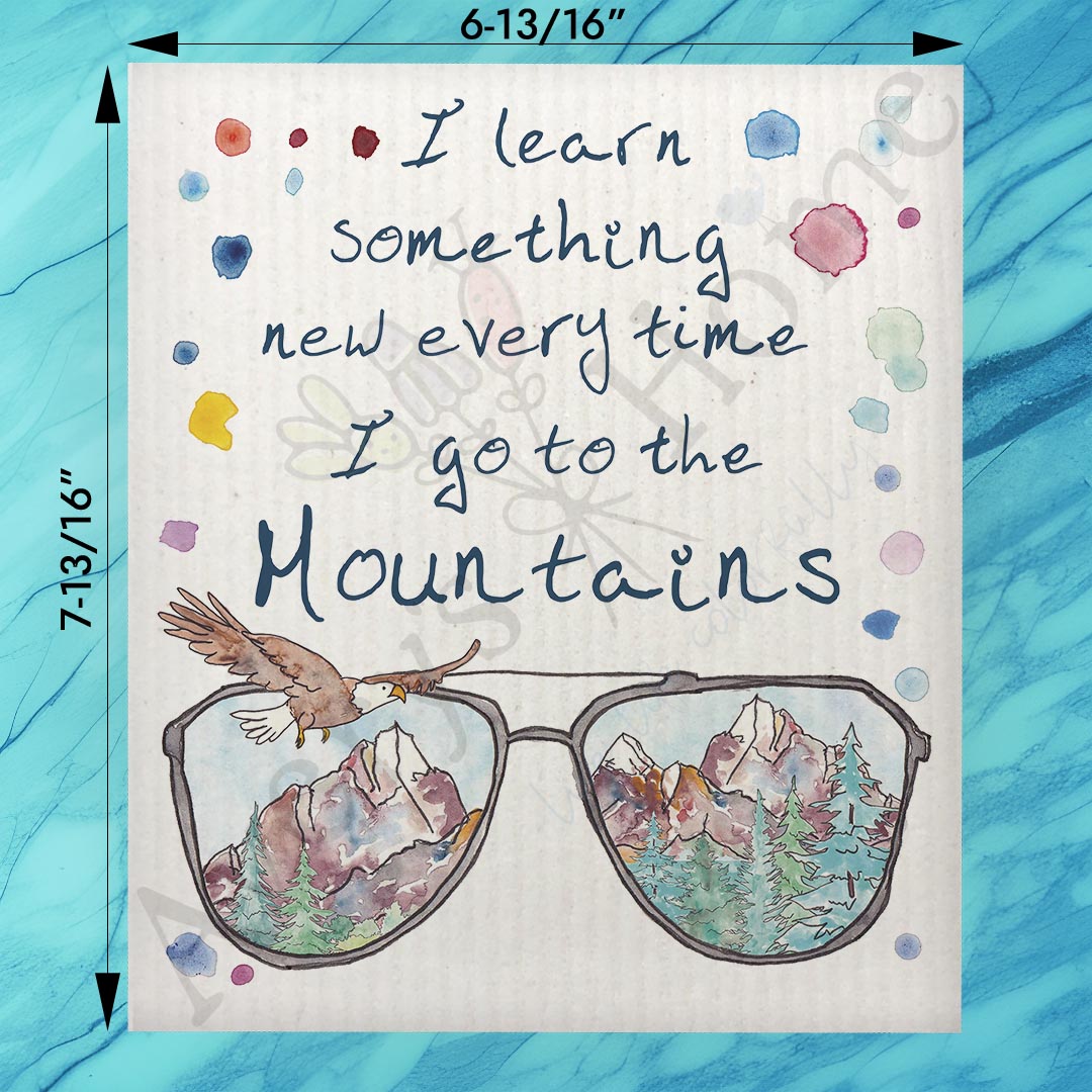 Mountain Sunglasses Swedish Dishcloth – Chill Vacation Decor