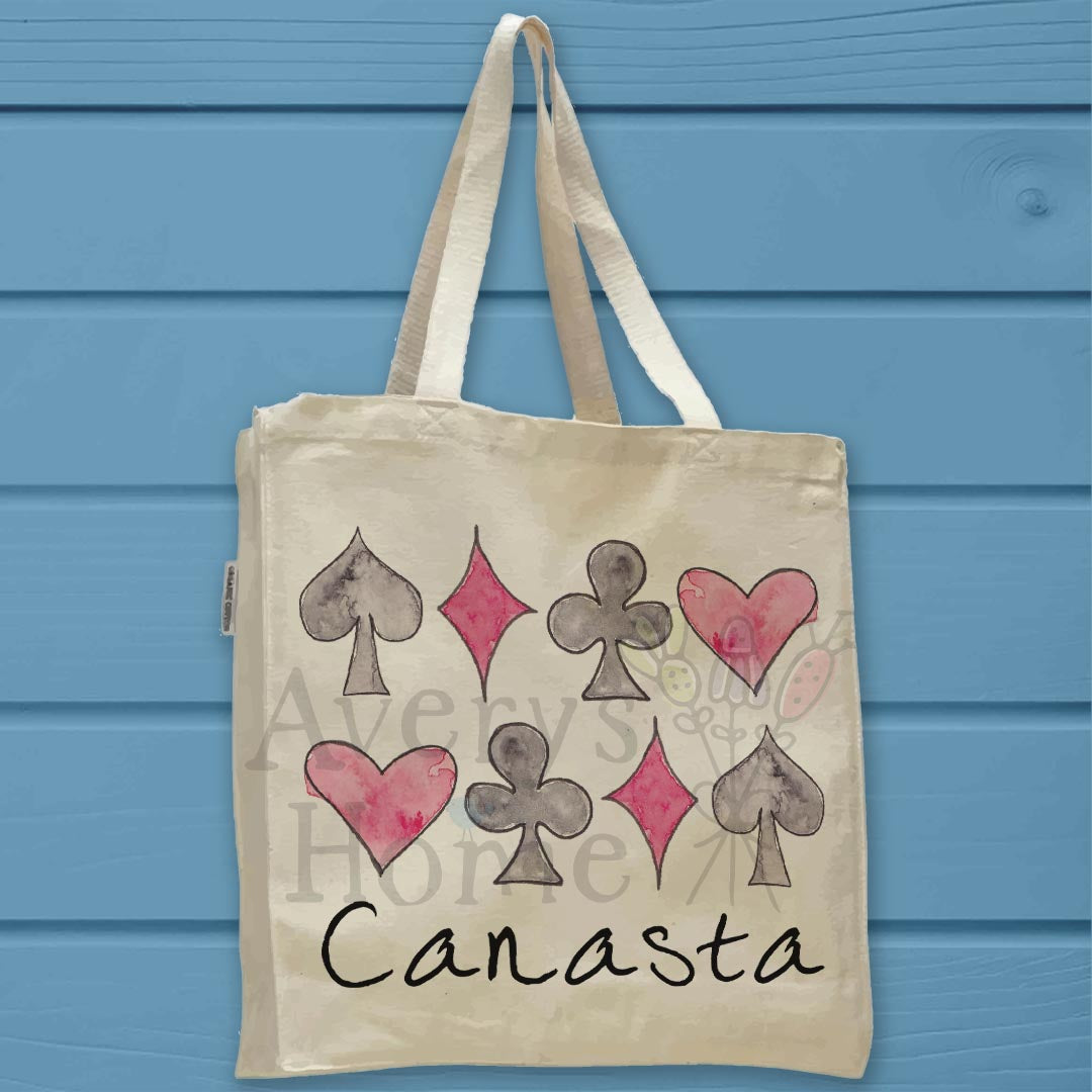 Canasta Strategy Organic Cotton Tote Bag – Meld Humor Decor