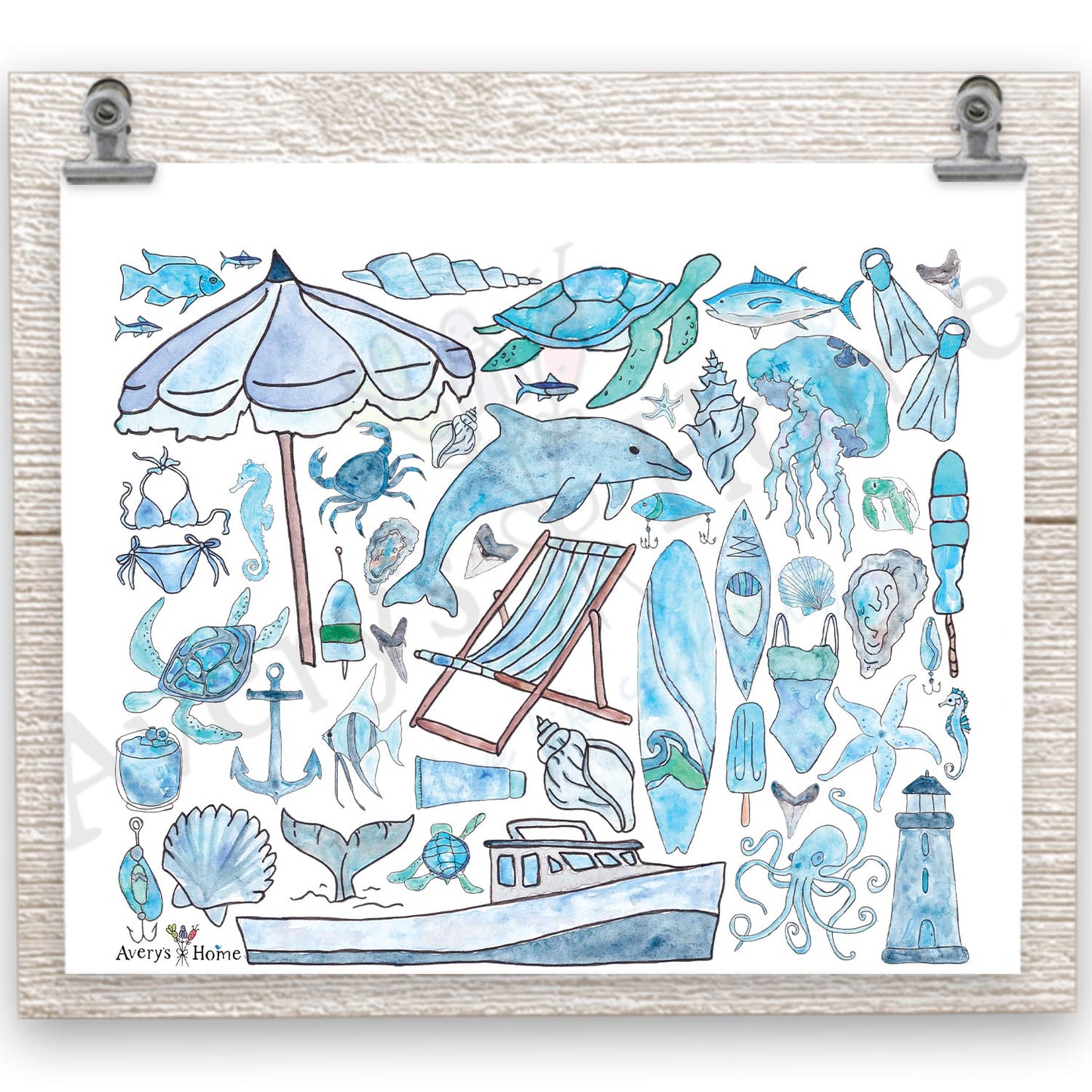 Blue Beach Day Memories 20 oz Tumbler