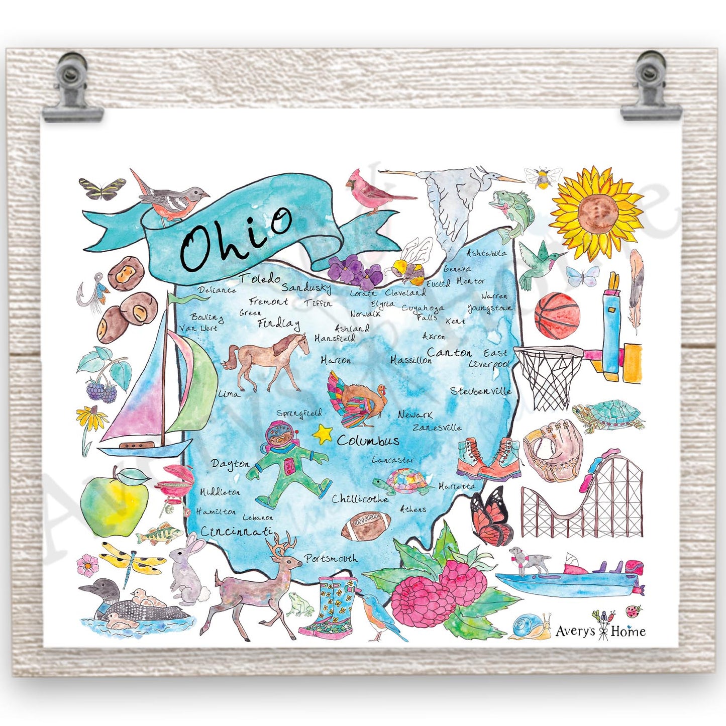 Ohio Map 20 oz Tumbler