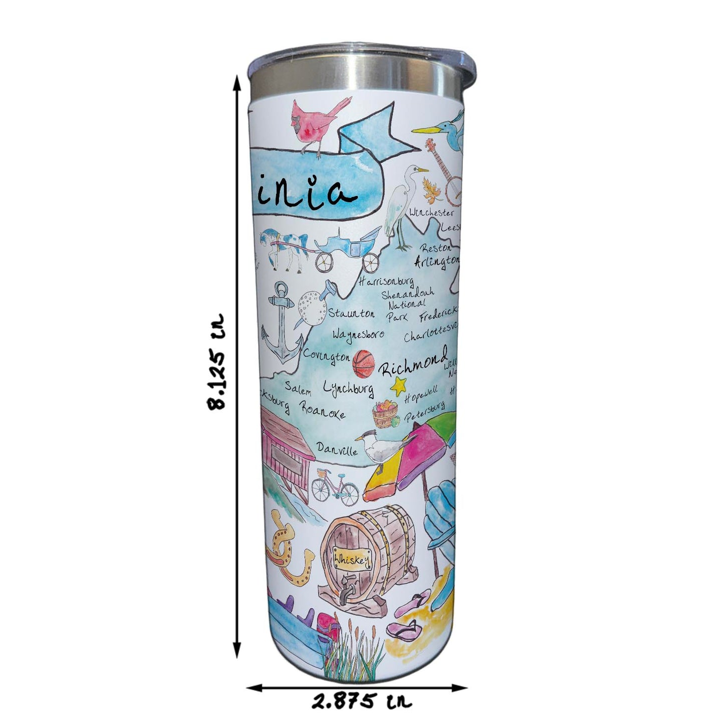 Virginia Map 20 oz Tumbler