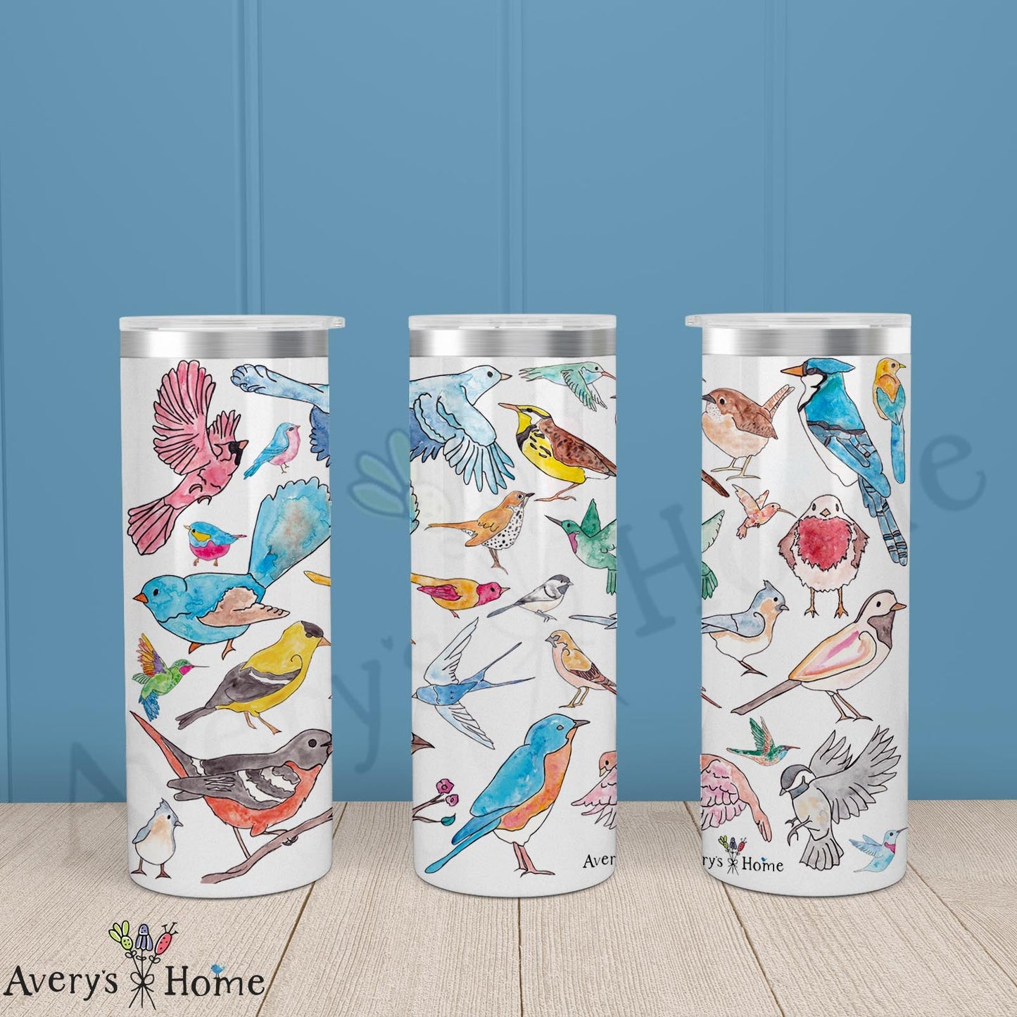 Garden Backyard Birds 20oz Skinny Tumbler