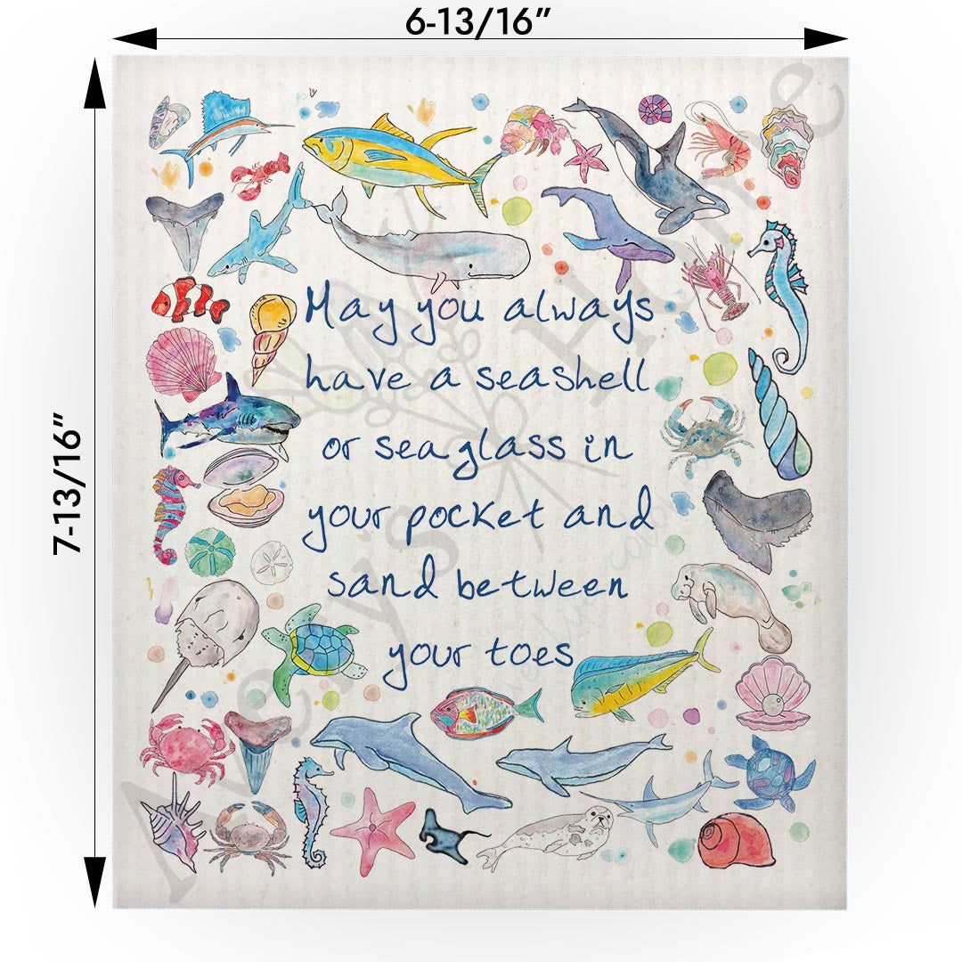 Ocean Blessing Swedish Cloth