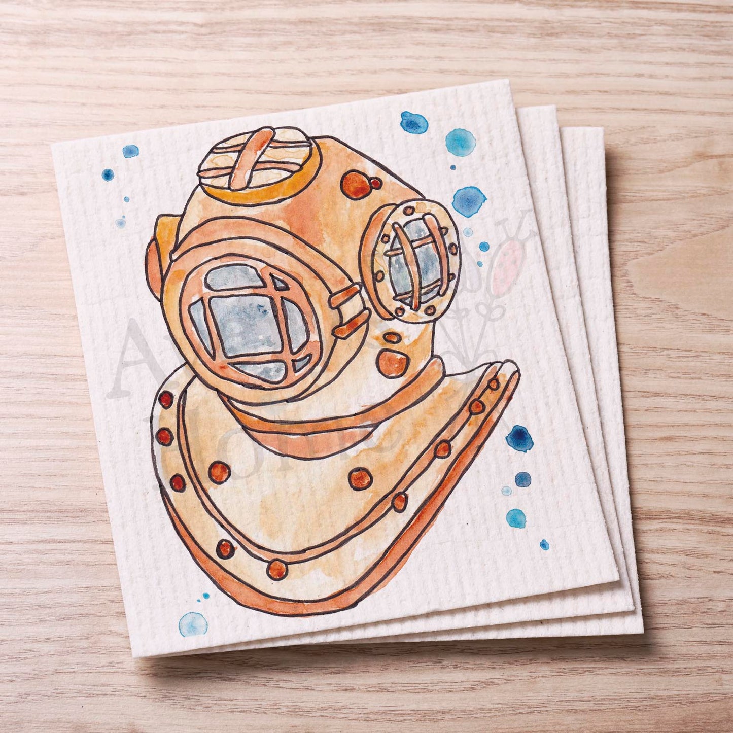 Vintage Scuba Diver Helmet Swedish Cloth