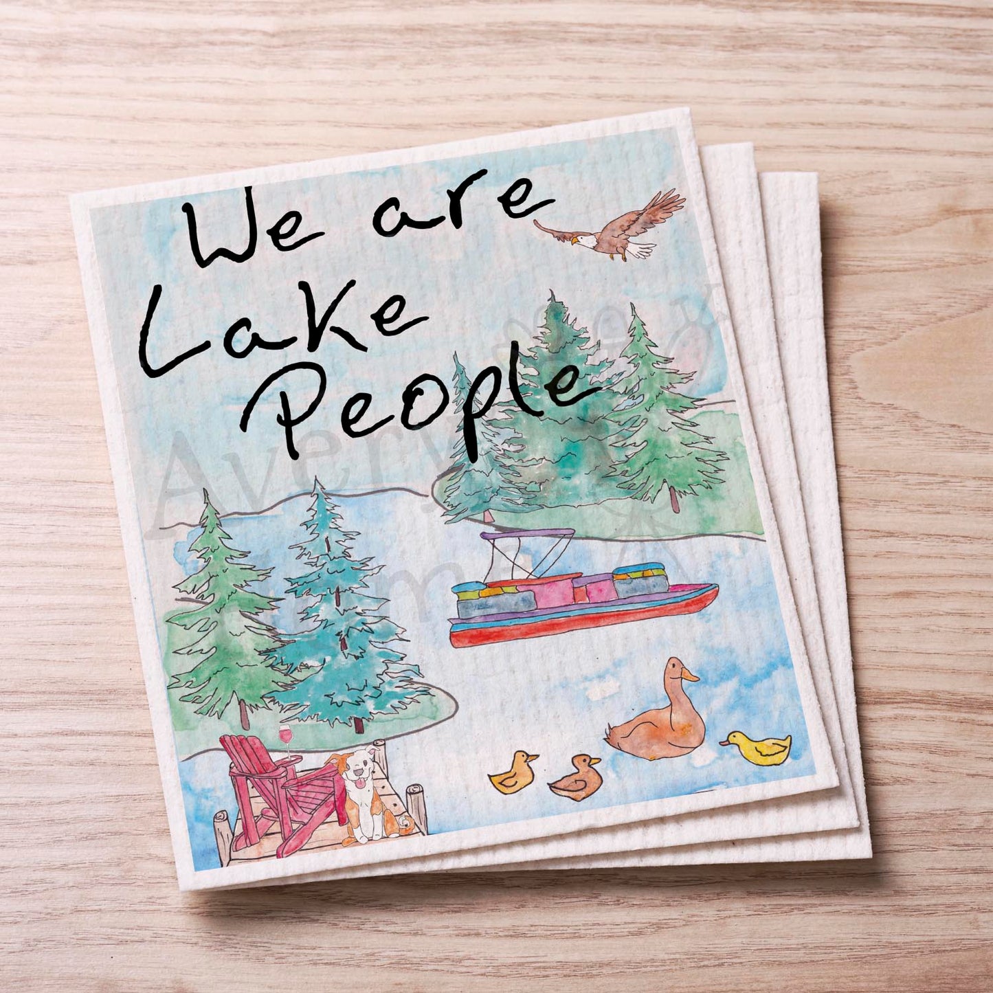 We Are Lake People Swedish Cloth