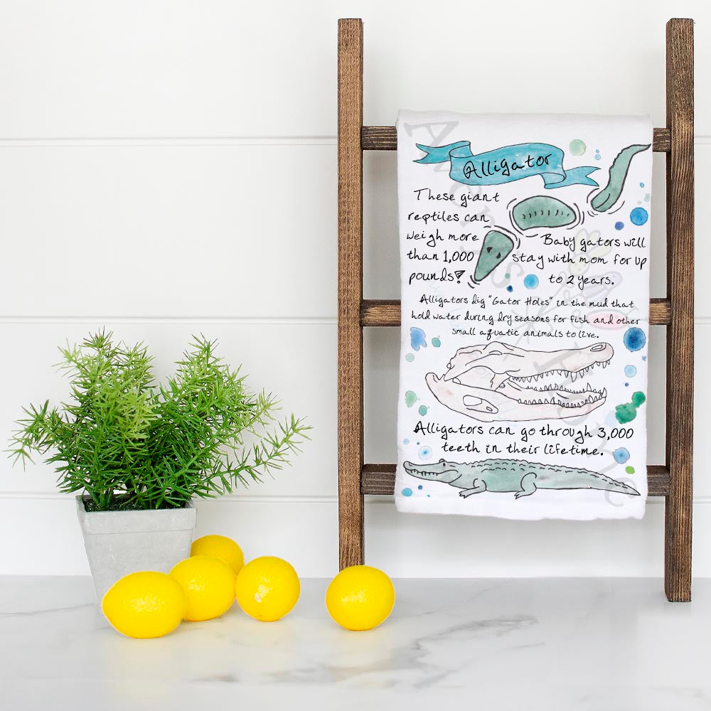Alligator Facts Kitchen Towel