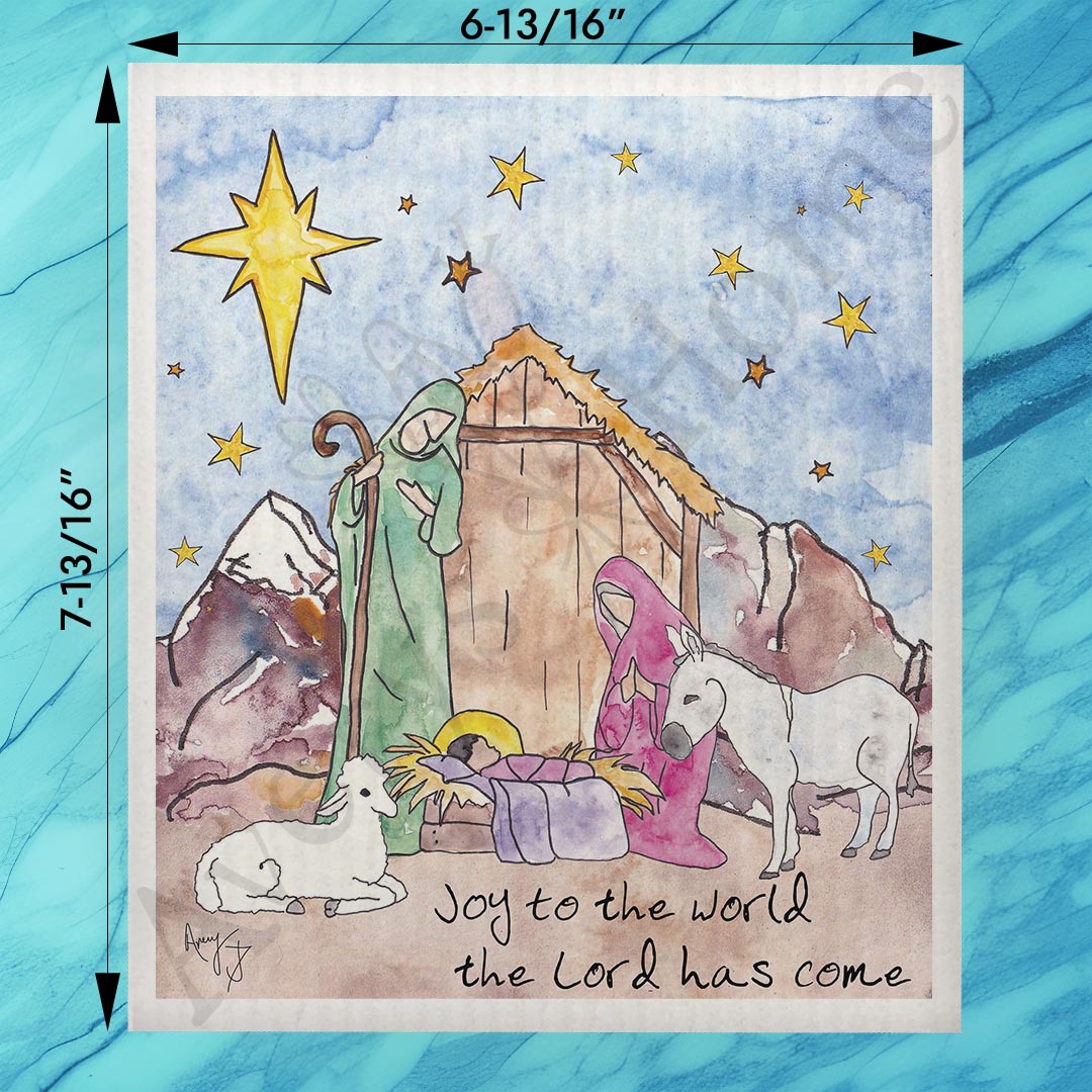 Christmas Nativity Swedish Dishcloth – Reason for the Season