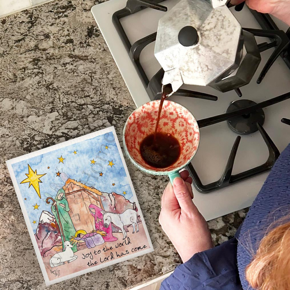 Christmas Nativity Swedish Dishcloth – Reason for the Season