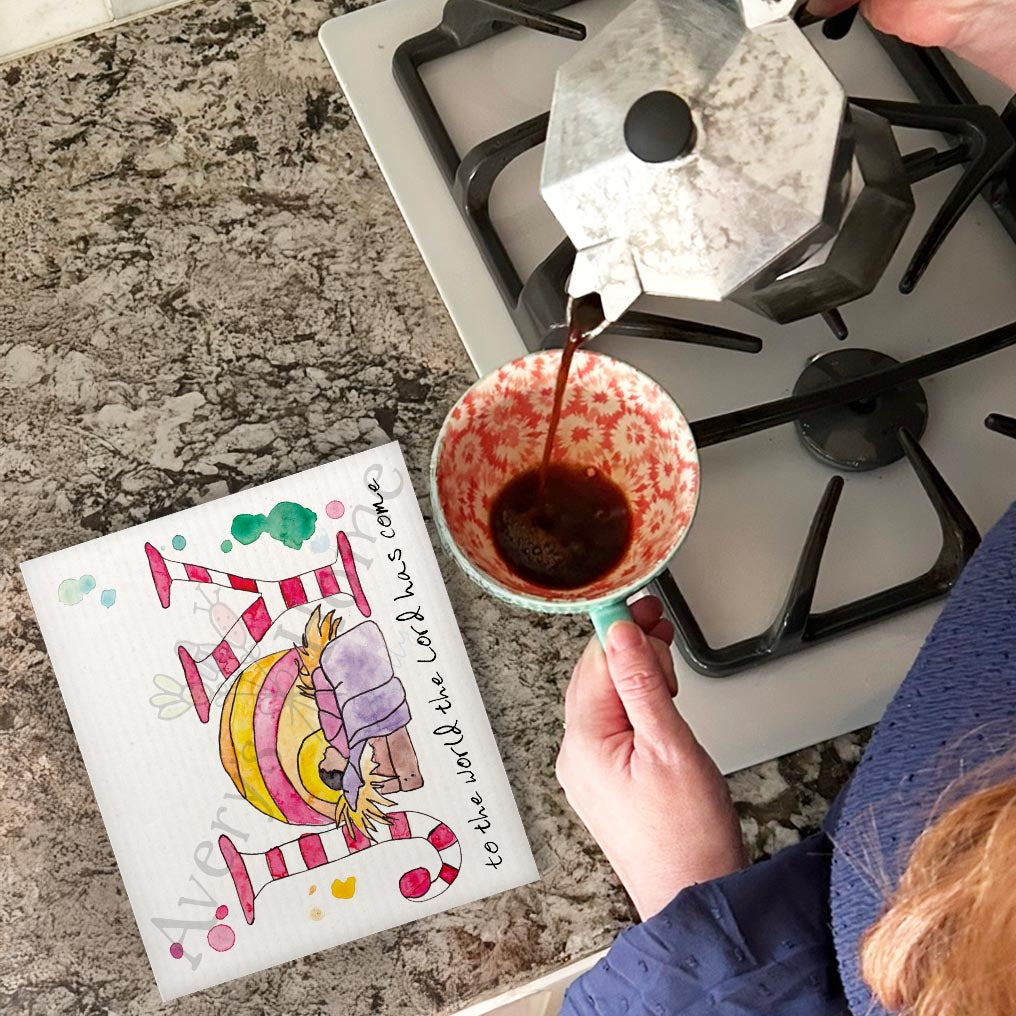 Joy in the Season Swedish Dishcloth – Peaceful Winter Message