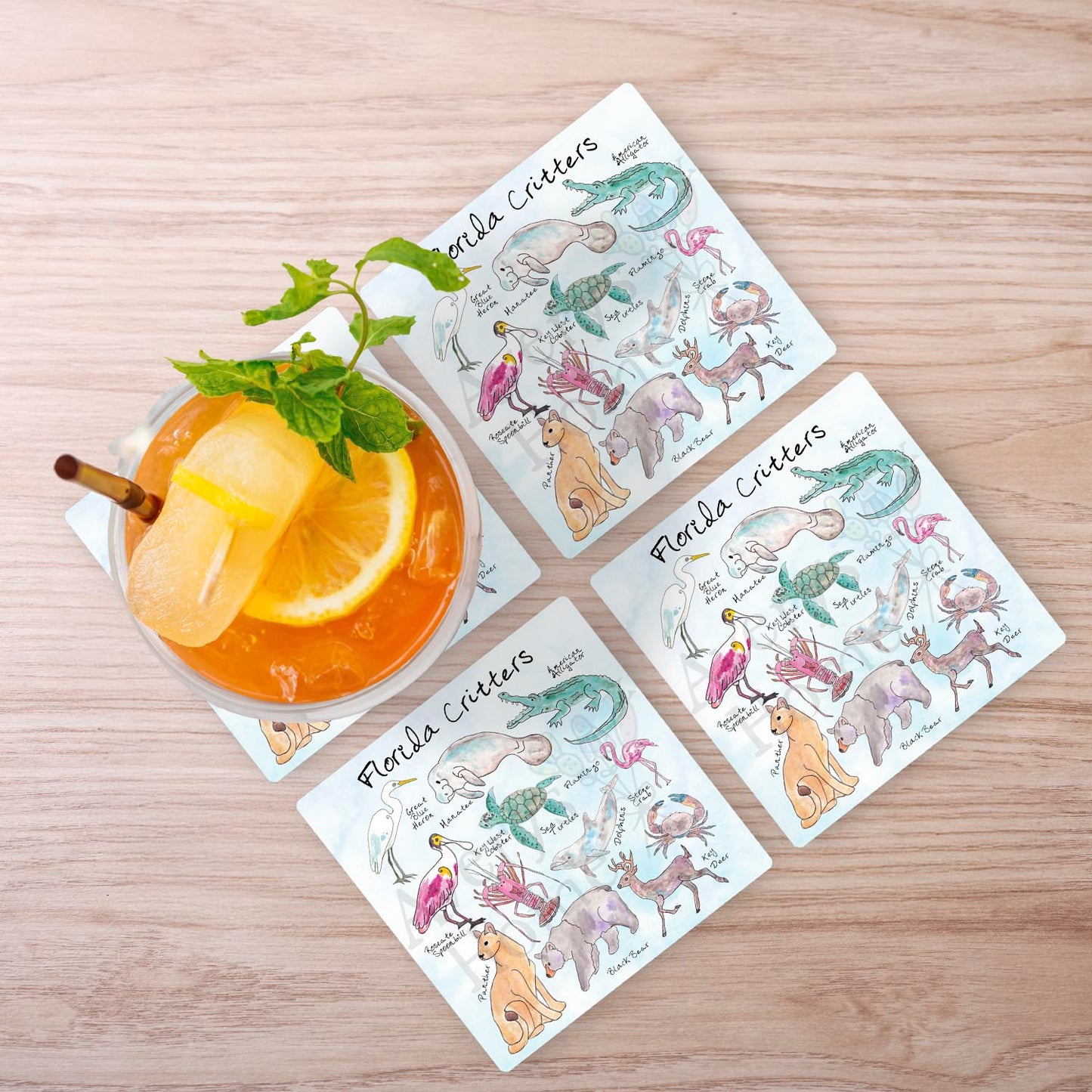 Florida Critters Stone Coaster