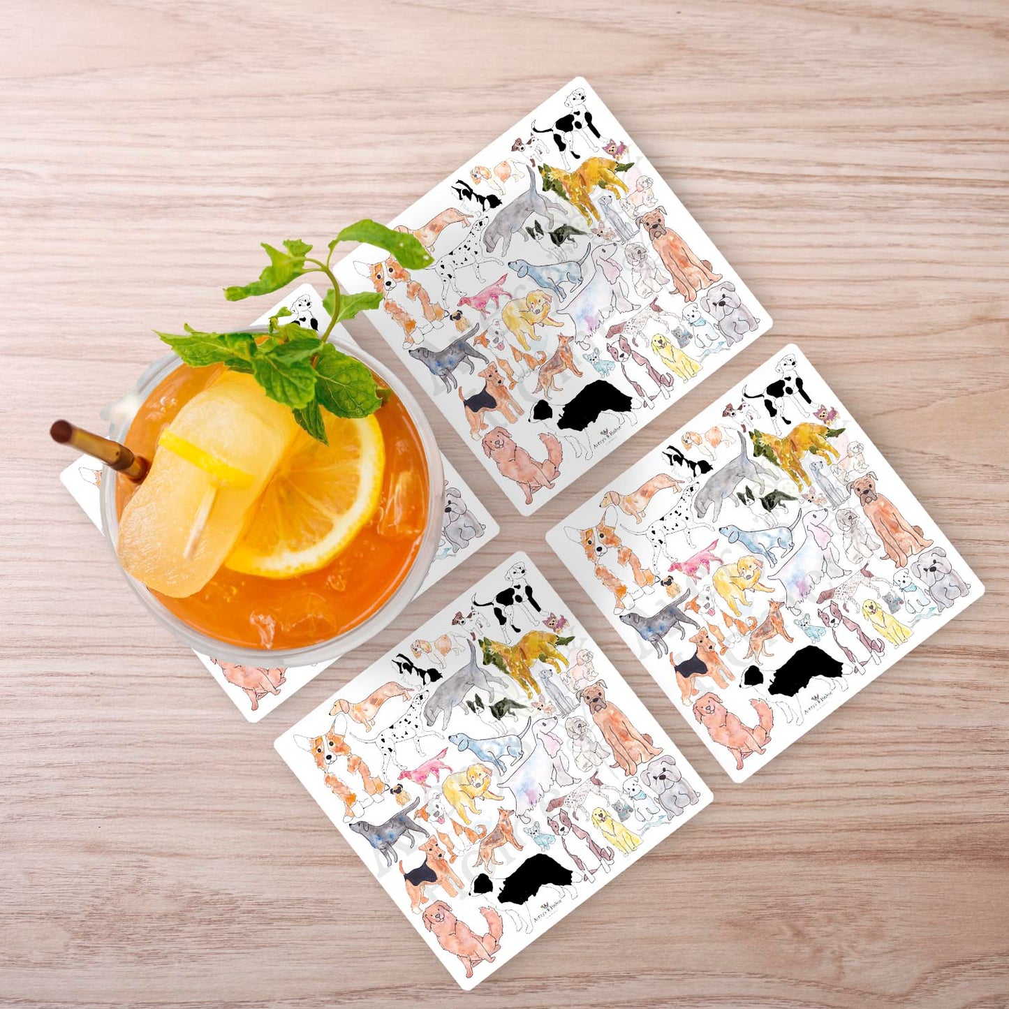 Adorable Dogs Stone Coaster