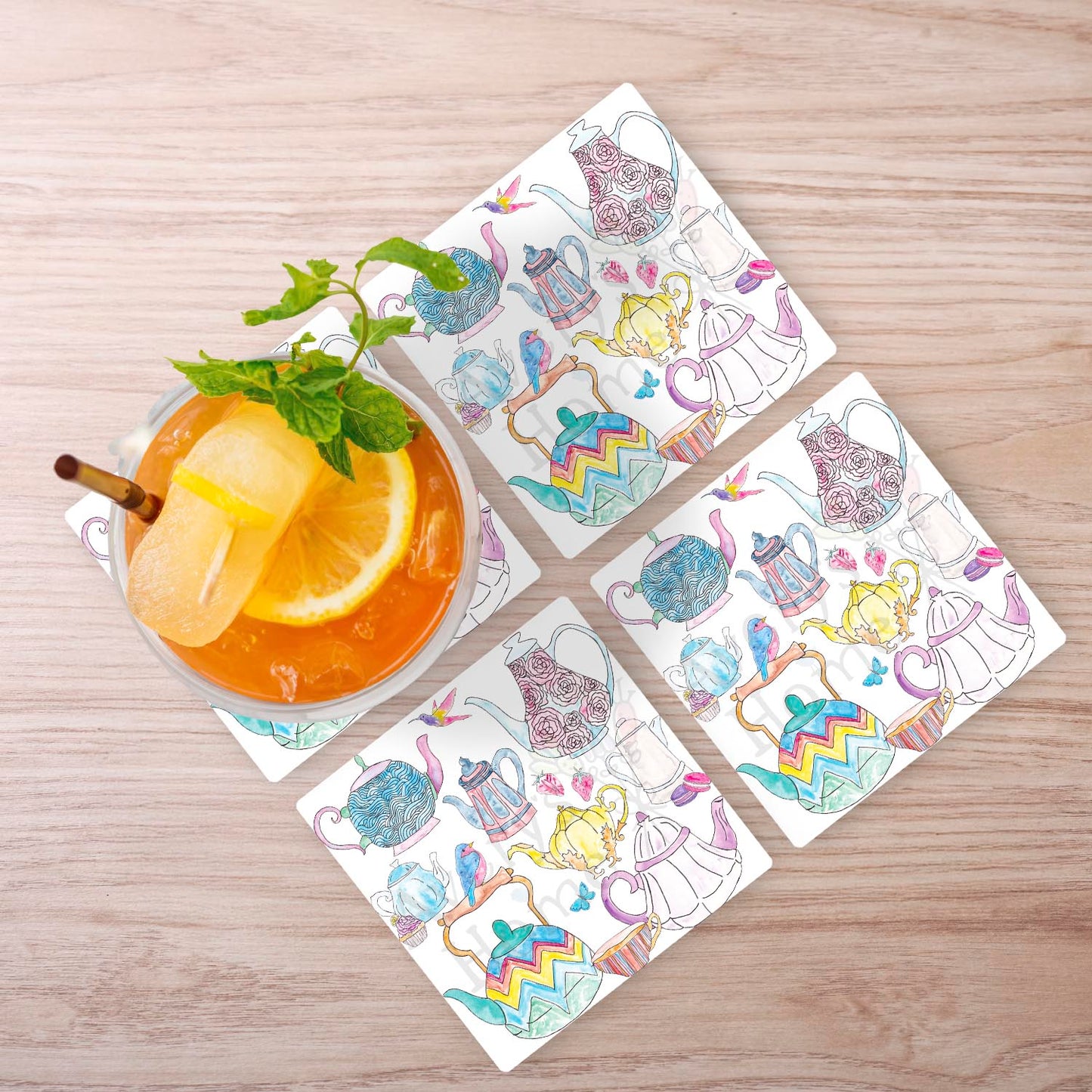 Teapots Stone Coaster