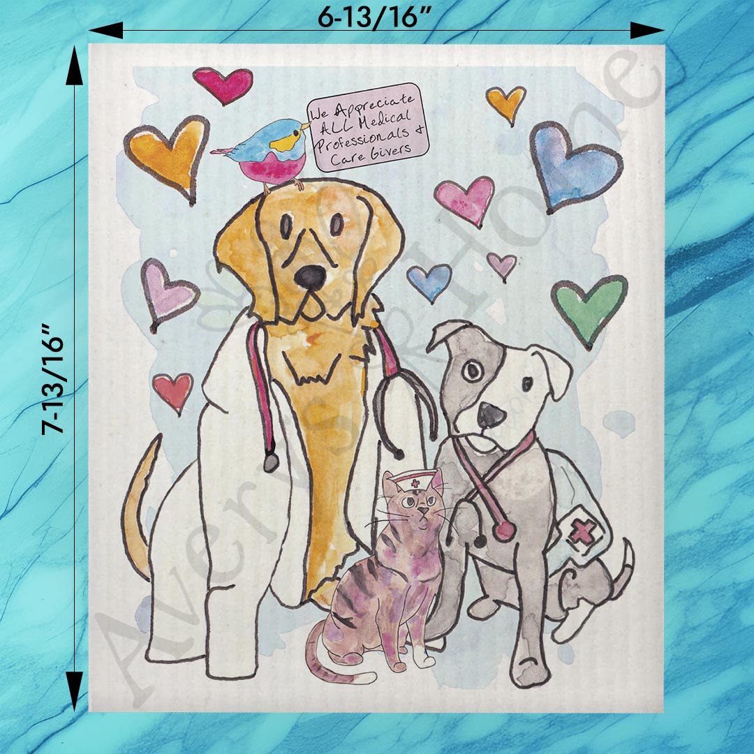 Thank You For All You Do Swedish Dishcloth – Healthcare Heroes
