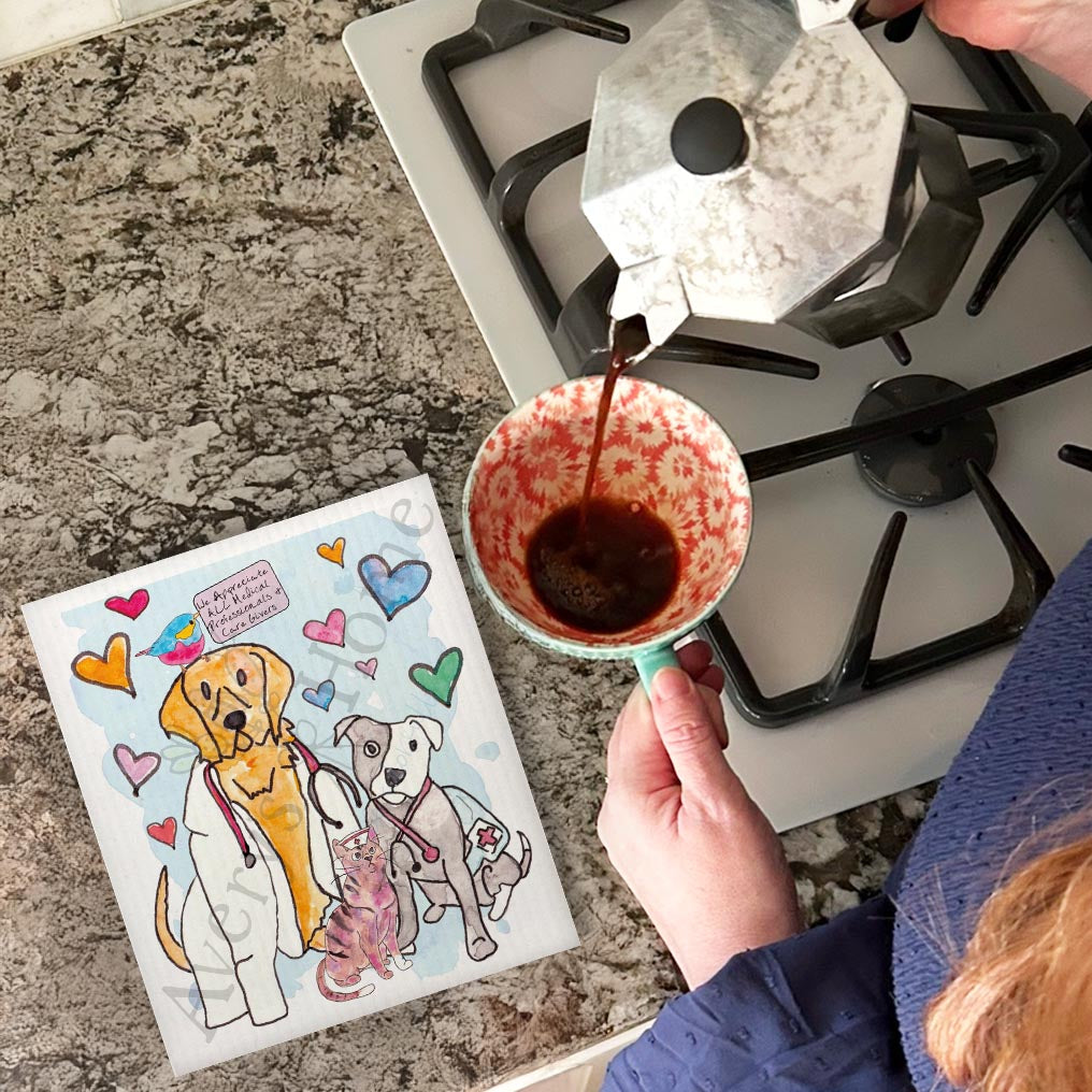 Thank You For All You Do Swedish Dishcloth – Healthcare Heroes