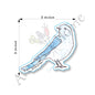 Mountain Blue Bird 3" White Vinyl Die-Cut Sticker