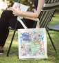 South Carolina State Map Organic Souvenir Ocean Beach Bag