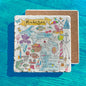 Michigan State Icons Map Tumbled Stone Trivet