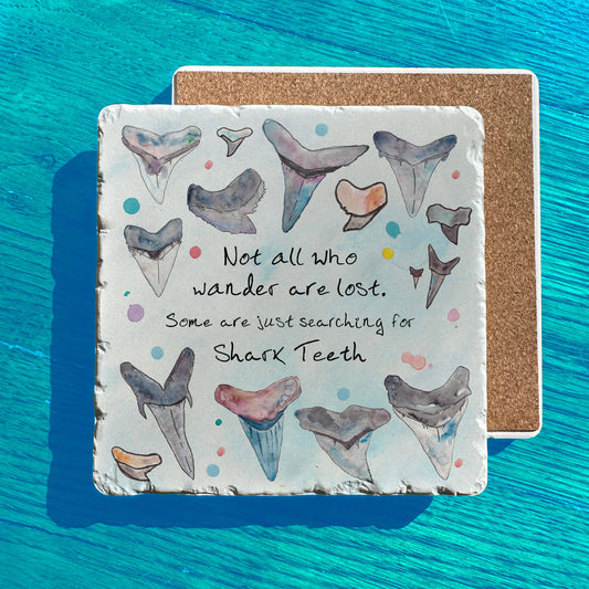 Shark tooth Wanderer Tumbled Edge Stone Trivet